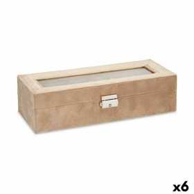 Box för klockor Metall Brun (30,5 x 8,5 x 11,5 cm) (6 antal)