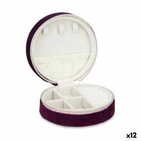 Jewelry box Velvet Burgundy (10 x 5 x 10 cm) (12 Units)