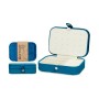 Jewelry box Blue Velvet (16,2 x 6 x 11,5 cm) (12 Units)