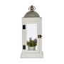 Lantern Silver Metal Wood White (18 x 43 x 18 cm) (6 Units)