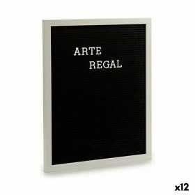 Cadre Noir Blanc Panneau 144 Lettres (2,5 x 50,5 x 40,5 cm) (12 Unités)