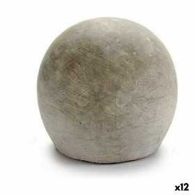 Figurine Décorative Gris Ciment Ballon (13,5 x 12,5 x 13,5 cm) (12 Unités)