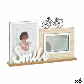 Fotorahmen Smile 2 fotos Schwarz Braun Holz MDF (6 Stück) (40 x 27 x 6 cm)