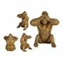 Deko-Figur Gorilla Gold Harz (9 x 18 x 17 cm) (12 Stück)