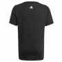 Child's Short Sleeve T-Shirt Adidas Essentials Black