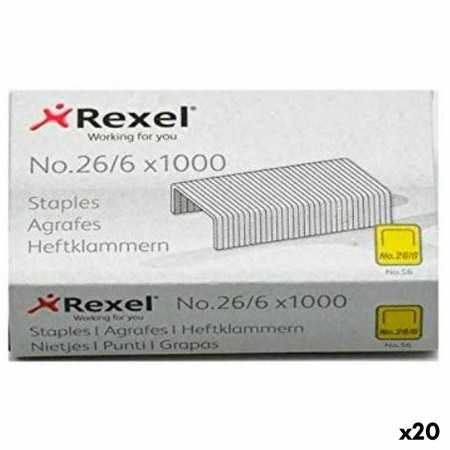 Agrafes Rexel 1000 Pièces 26/6 (20 Unités)