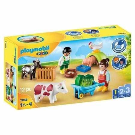 Playset Playmobil 1.2.3 Fun in the Farm 71158 12 Pièces