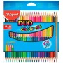 Colouring pencils Maped Duo Color' Peps Multicolour 24 Pieces Double-ended (12 Units)