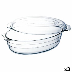 Kochschüssel Ô Cuisine Ocuisine Vidrio mit Deckel 3 L 1,1 L Durchsichtig Glas 3 Stück