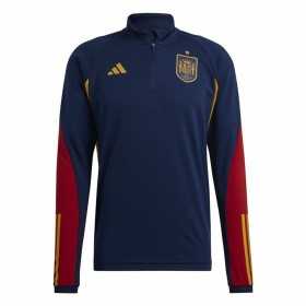 Men’s Sweatshirt without Hood Adidas España Navy Blue