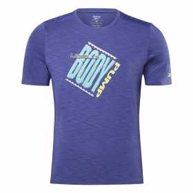 Kurzärmliges Sport T-Shirt Reebok Les Mills BodyPump Blau