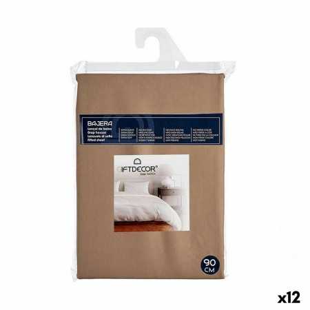 Fitted sheet 90 cm Brown (12 Units)