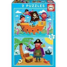 Set de 2 Puzzles Educa 20 Pièces Pirates