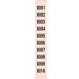 Raffle Number Strips 1-5000 (10 antal)