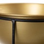 Set of Planters Black Golden Metal 25 x 25 x 35 cm (2 Units)