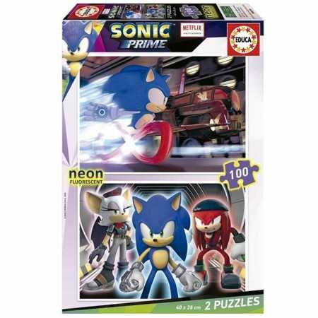 Set 2 pussel Educa Neon Sonic 100 Delar