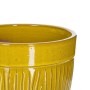 Set of Planters 38 x 38 x 35 cm Ceramic Yellow (3 Pieces)