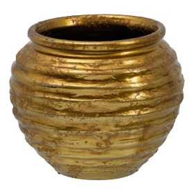 Blumentopf 37 x 37 x 30 cm aus Keramik Gold