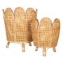 Set med planteringskärl 34 x 34 x 43,5 cm Naturell Rattan (2 antal)