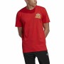 T-shirt med kortärm Herr Adidas Multifade Röd