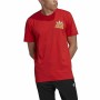 Herren Kurzarm-T-Shirt Adidas Multifade Rot