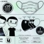 Hygienische Einweg-Maske x 5 Junior grün 10 Stück