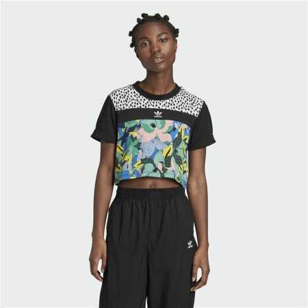 T-shirt à manches courtes femme Adidas Cropped Noir (42)