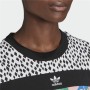 Damen Kurzarm-T-Shirt Adidas Cropped Schwarz (42)