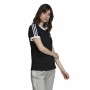 Damen Kurzarm-T-Shirt Adidas 3 Stripes Schwarz