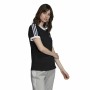 T-shirt med kortärm Dam Adidas 3 Stripes Svart