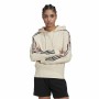 Sweat à capuche femme Adidas AllOver Print Beige