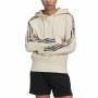 Damen Sweater mit Kapuze Adidas AllOver Print Beige