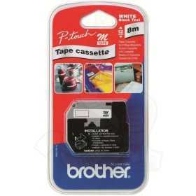 Laminated Tape for Labelling Machines Brother MK221 White Black 9 mm x 8 m