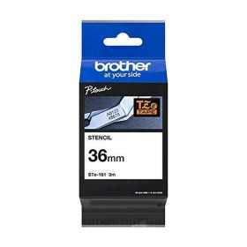 Laminated Tape for Labelling Machines Brother STE-161 36 mm x 3 m Black