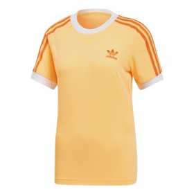 Damen Kurzarm-T-Shirt Adidas Originals 3 Stripes Orange