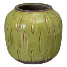Blumentopf 19,5 x 19,5 x 18,5 cm aus Keramik Pistazienfarben