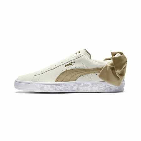 Baskets Casual pour Femme Puma Sportswear Suede Bow Varsity Beige