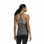 Maillot de Corps sans Manches pour Femme Adidas 3 Stripes Tank Gris foncé