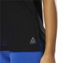 Women's Sleeveless T-shirt Reebok Burnout Black