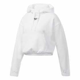 Sweat à capuche femme Reebok Sportswear Cropped Blanc