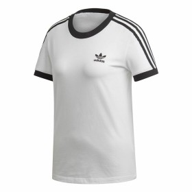 T-shirt med kortärm Dam Adidas 3 stripes Vit (36)
