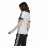 Damen Kurzarm-T-Shirt Adidas 3 stripes Weiß (36)