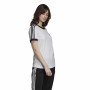 T-shirt med kortärm Dam Adidas 3 stripes Vit (36)