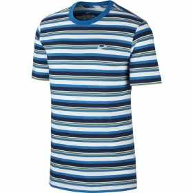 Herren Kurzarm-T-Shirt Nike Stripe Tee Blau