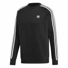 Herren Sweater ohne Kapuze Adidas 3 stripes Schwarz