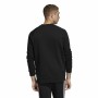 Men’s Sweatshirt without Hood Adidas 3 stripes Black