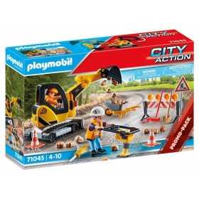 Playset Playmobil City Action Road Construction 45 Pièces 71045