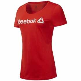 T-shirt med kortärm Dam Reebok Scoop Neck Röd