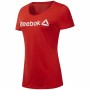 Damen Kurzarm-T-Shirt Reebok Scoop Neck Rot