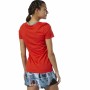 T-shirt med kortärm Dam Reebok Scoop Neck Röd